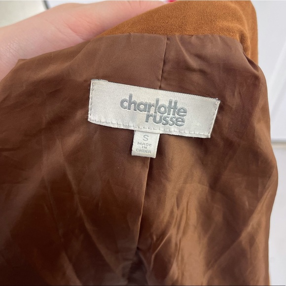 Pre-loved Faux Suede Charlotte Russe Small Jacket- Rust Color - Picture 6 of 6